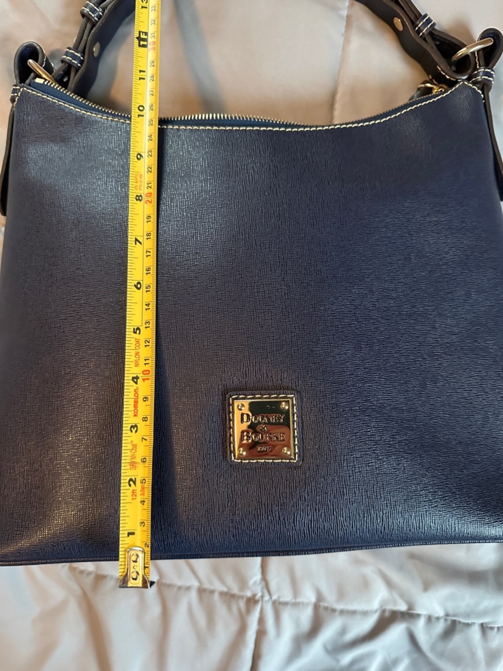 Dooney & Bourke Navy Leather Shoulder Bag - Picture 2 of 7